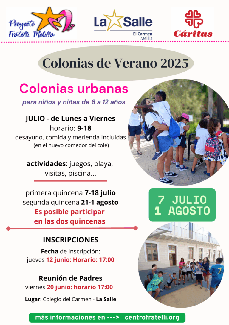 Lee más sobre el artículo 3/6 – Juntos con Caritas se organizan las Colonias de Verano 2025
